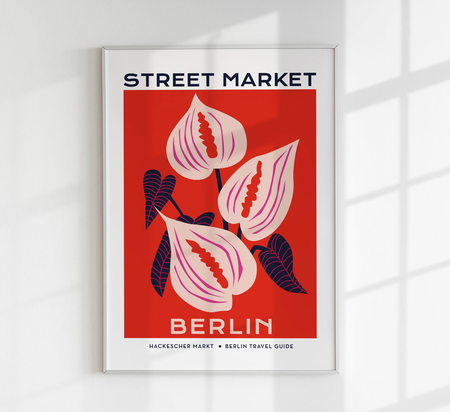 Berlin Street Market Anturius Flower Graphic Art Poster