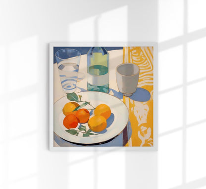 Oranges On The Table Art Print