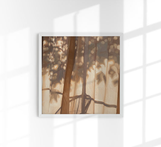 Shadow on the window Squared Print