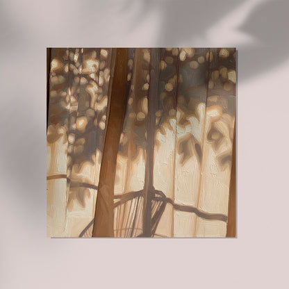 Shadow on the window Squared Print