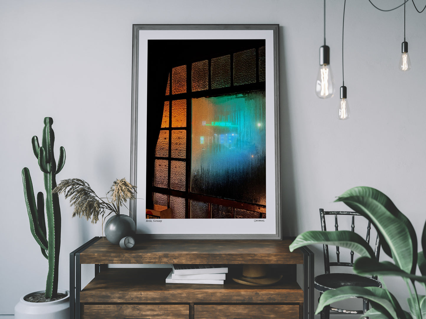 Neon Window in Berlin Poster by Cannanas