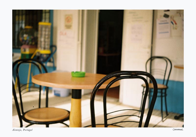 Chairs in a bar Alentejo, Portugal Poster by Cannanas