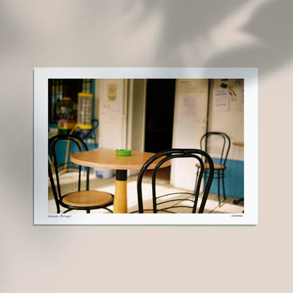 Chairs in a bar Alentejo, Portugal Poster by Cannanas