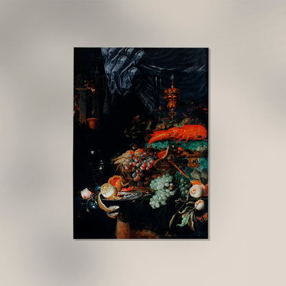 Fruits and Lobster by Abraham Mignon Botanical Poster