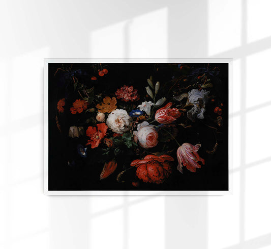 A Garland of Flowers by Abraham Mignon Botanical Poster