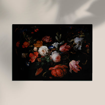 A Garland of Flowers by Abraham Mignon Botanical Poster