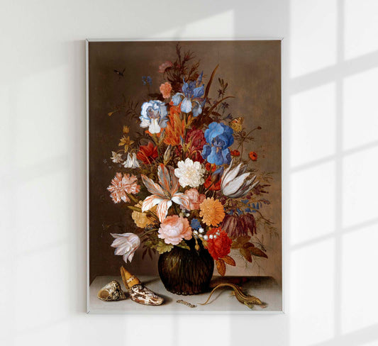 Still Life with Flowers by Balthasar van der Ast Botanical Poster