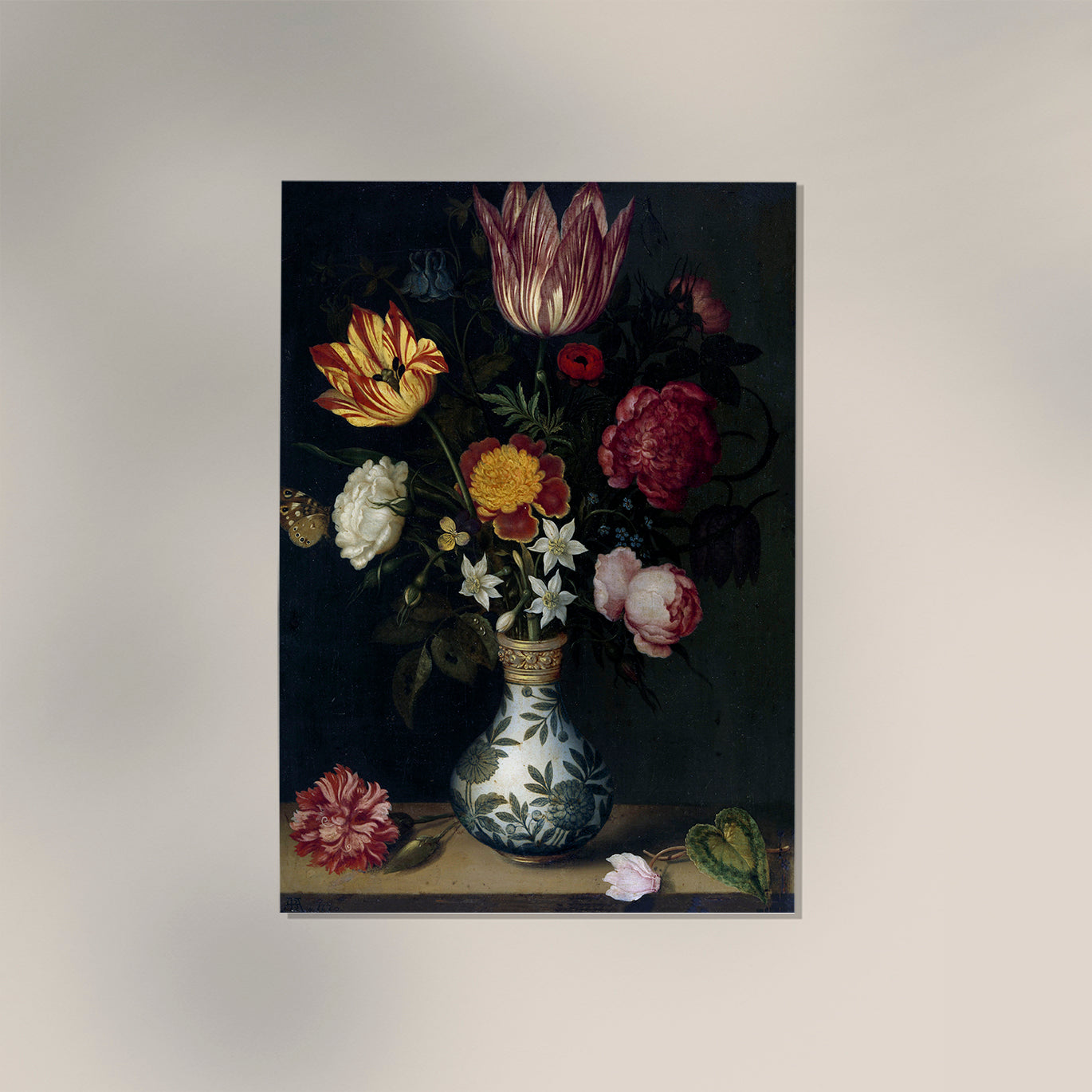 Still Life with Flowers in Wan-Li Vase by Ambrosius Bosschaert Botanical Poster