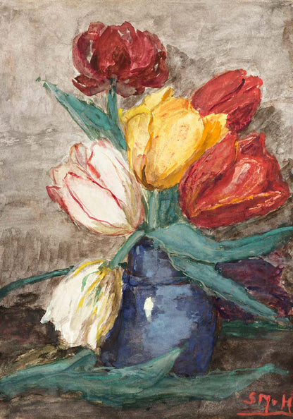 Tulips in a Vase by Sientje Mesdag-van Houten Botanical Poster