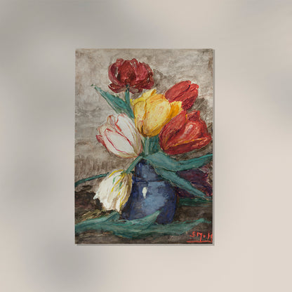 Tulips in a Vase by Sientje Mesdag-van Houten Botanical Poster
