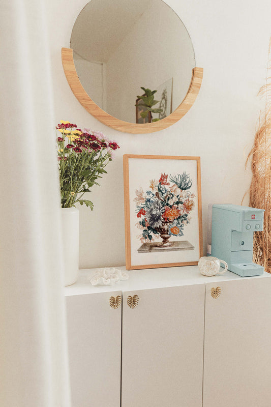 Stone vase with flowers by Johan Teyler  Botanical Poster