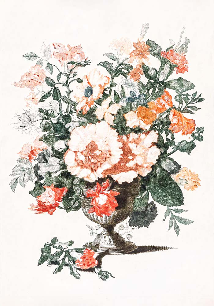 Stone vase with flowers nr 2 by Johan Teyler  Botanical Poster