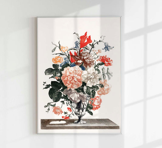 Stone vase with flowers nr 3 by Johan Teyler  Botanical Poster
