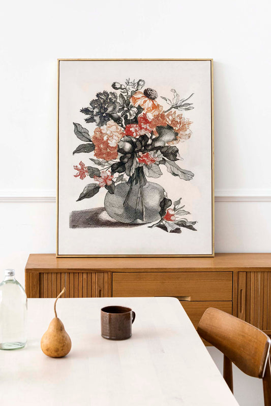 Stone vase with flowers nr 4 by Johan Teyler  Botanical Poster