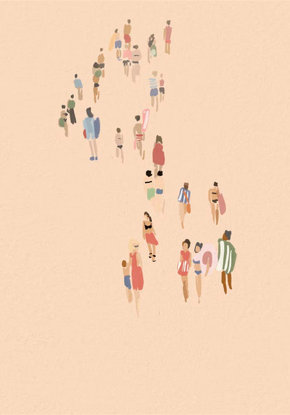 Walk on the beach Set of 2 Prints