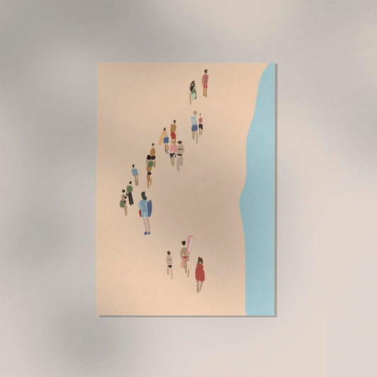 Walking on the beach nr 2 Art Poster