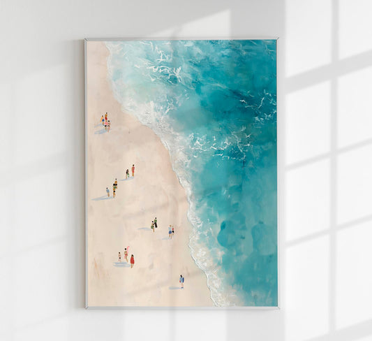 Beach seen from above Art Poster
