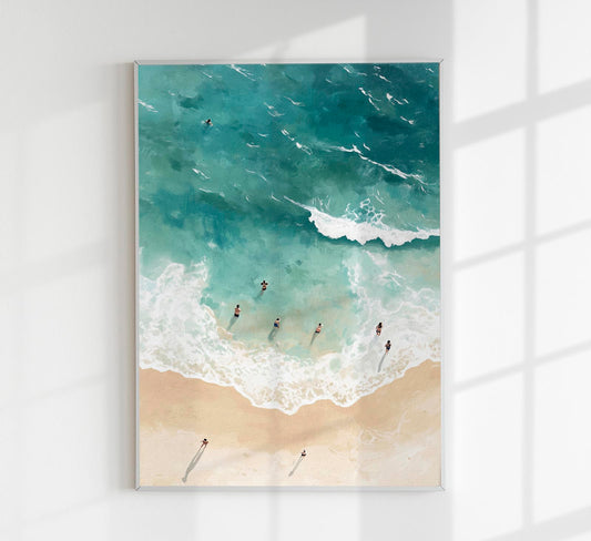 Beach seen from above nr 2 Art Poster