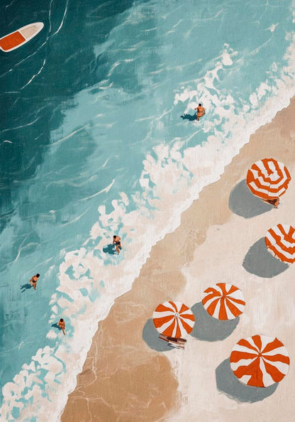 Beach seen from above nr 3 Art Poster
