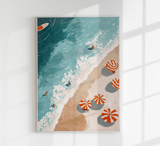Beach seen from above nr 3 Art Poster