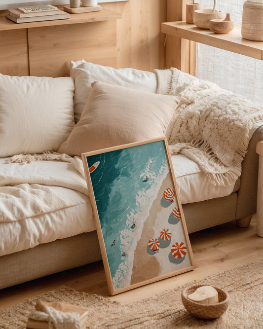 Beach seen from above nr 3 Art Poster