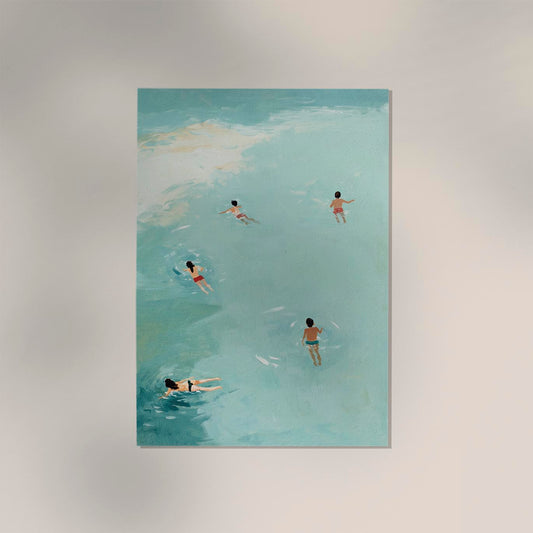Children playing in the Water Art Poster