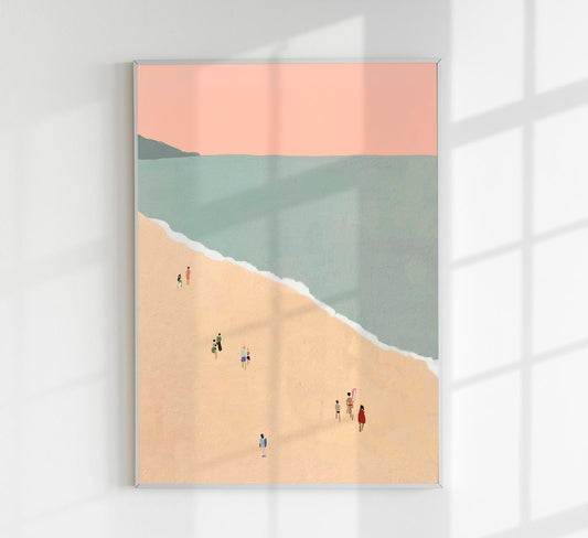 Late Afternoon at the Beach Art Poster