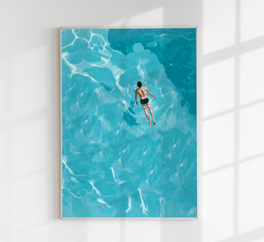 Floating in the water Art Poster