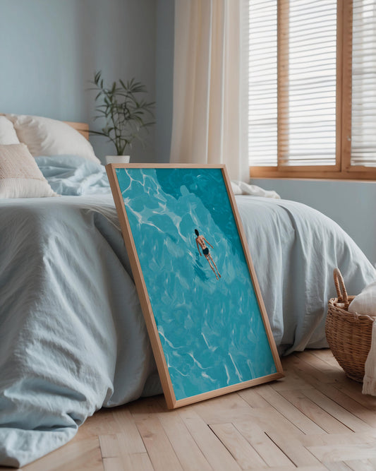Floating in the water Art Poster
