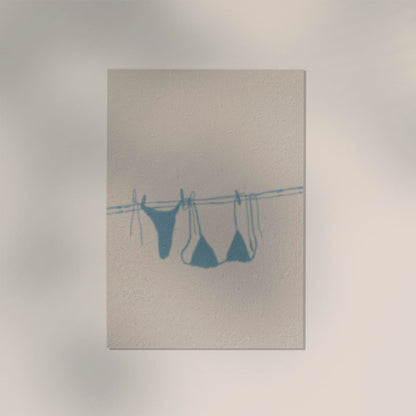 Bikini shadow on the clothesline Art Poster