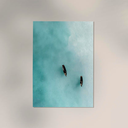 Boars drifting in the clear waters Art Poster