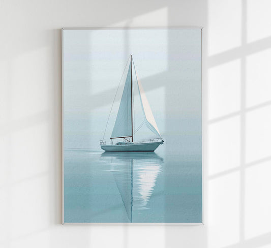 Sailboat sailing in calm waters Art Poster