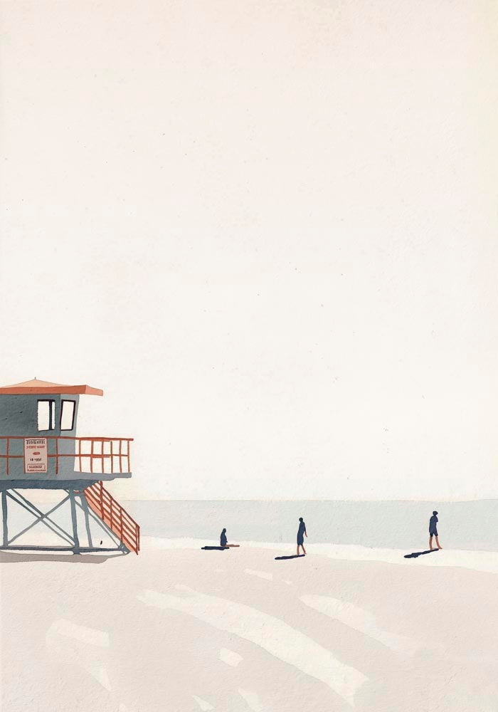 A calm day at the beach Art Poster