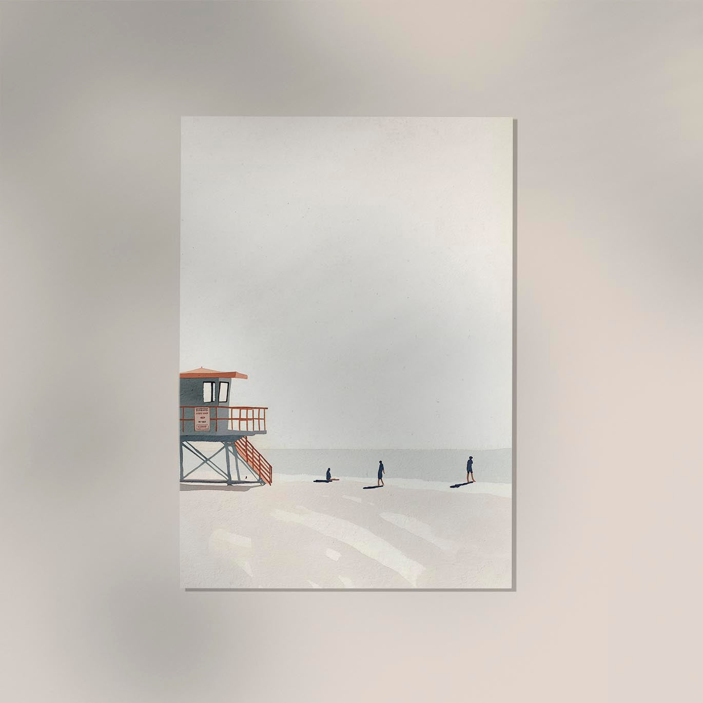 A calm day at the beach Art Poster