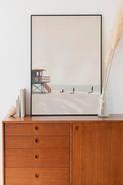 A calm day at the beach Art Poster