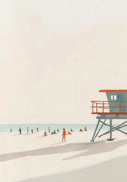 A calm day at the beach nr 2 Art Poster