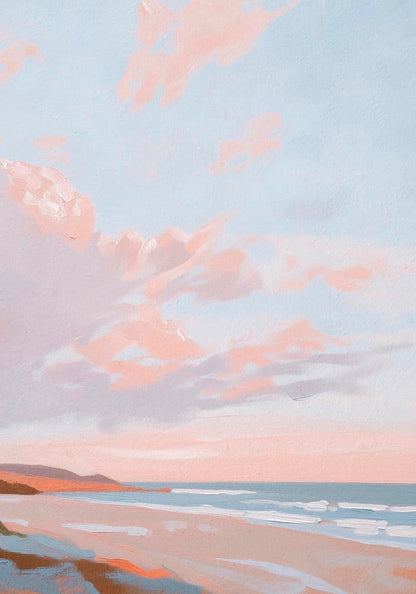 Sunset on the beach nr 2 Art Print