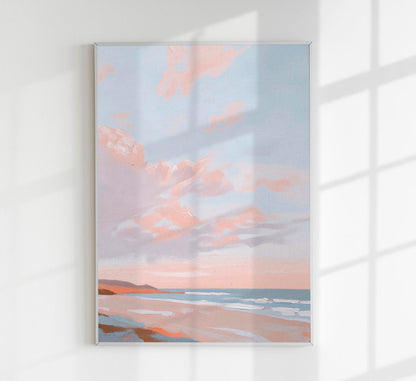 Sunset on the beach nr 2 Art Print