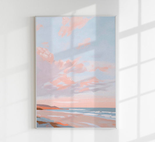 Sunset on the beach nr 2 Art Print