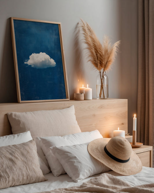 Blue Sky and the Cloud Art Print