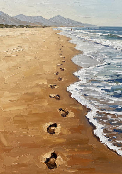 A walk at Fuerteventura's Beach Art Poster