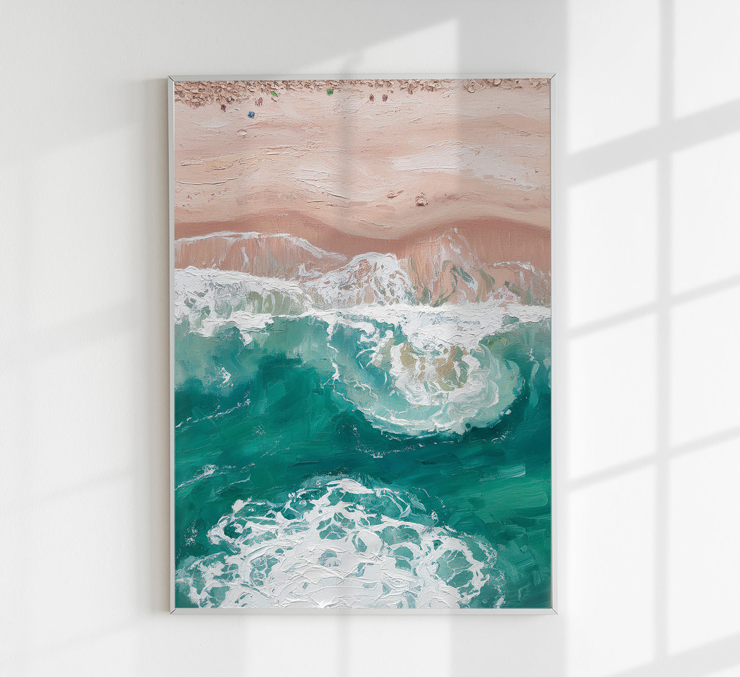 Beach Birdview Art Poster