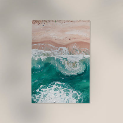 Beach Birdview Art Poster