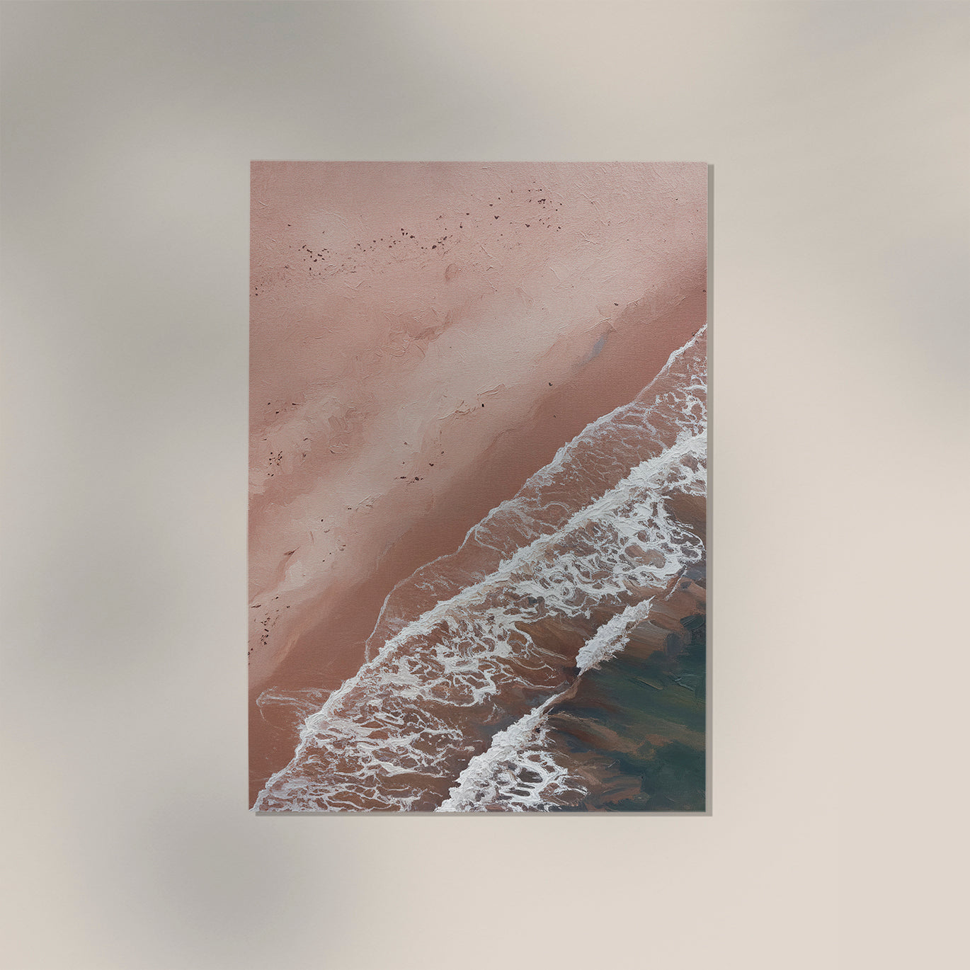 Waves kissing the sand Art Poster