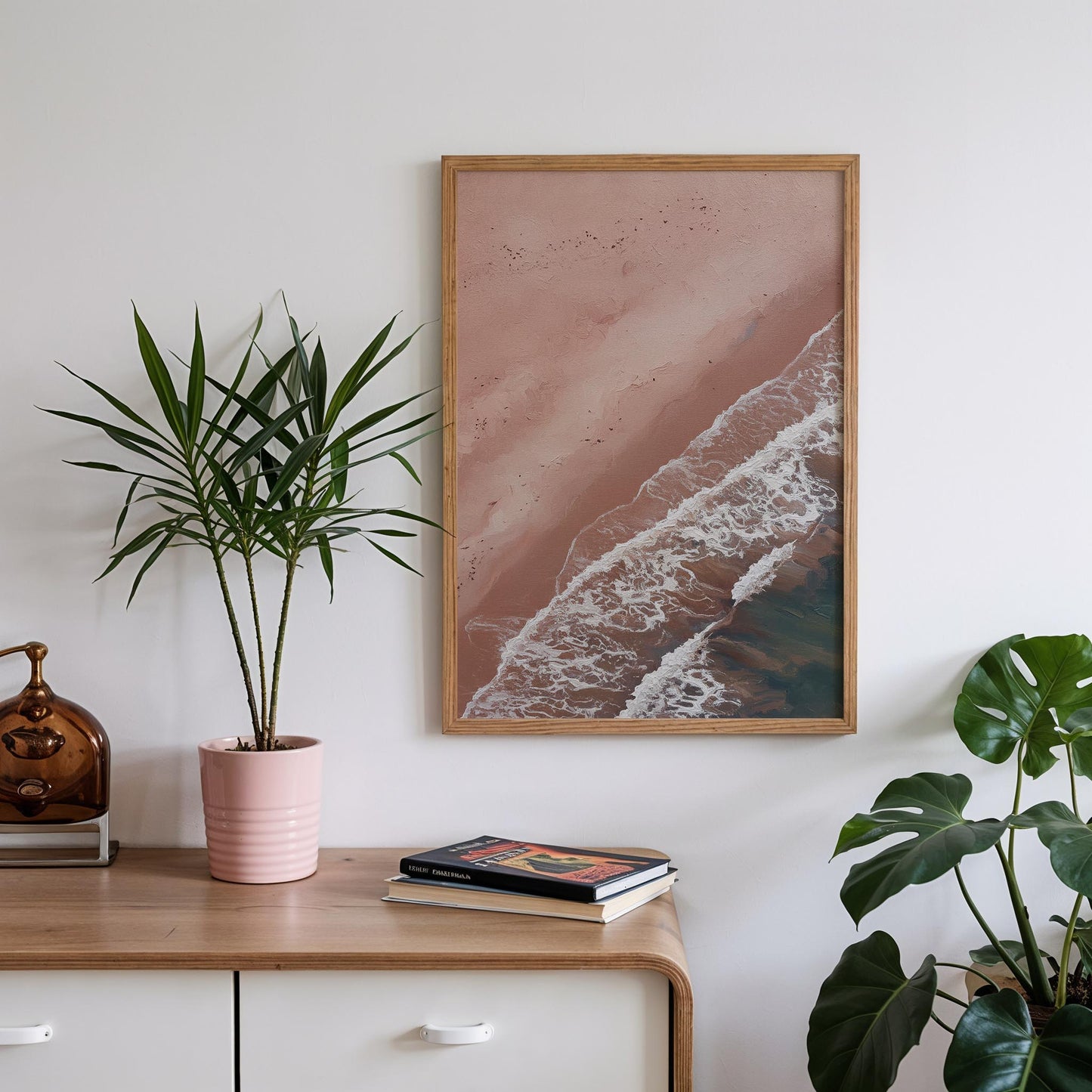 Waves kissing the sand Art Poster