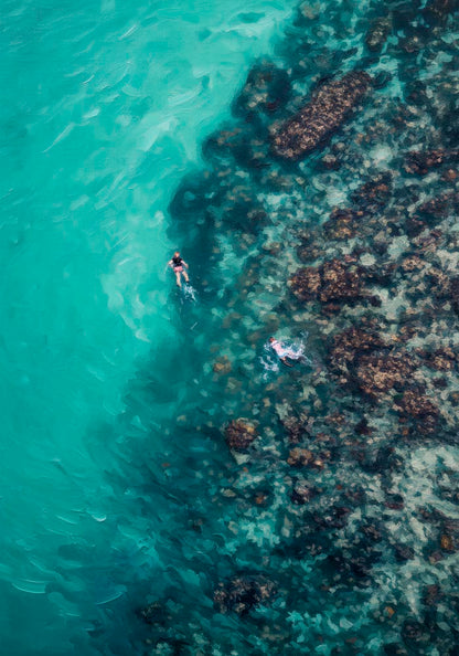 Floating over the rocks Art Poster