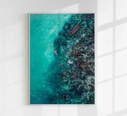 Floating over the rocks Art Poster