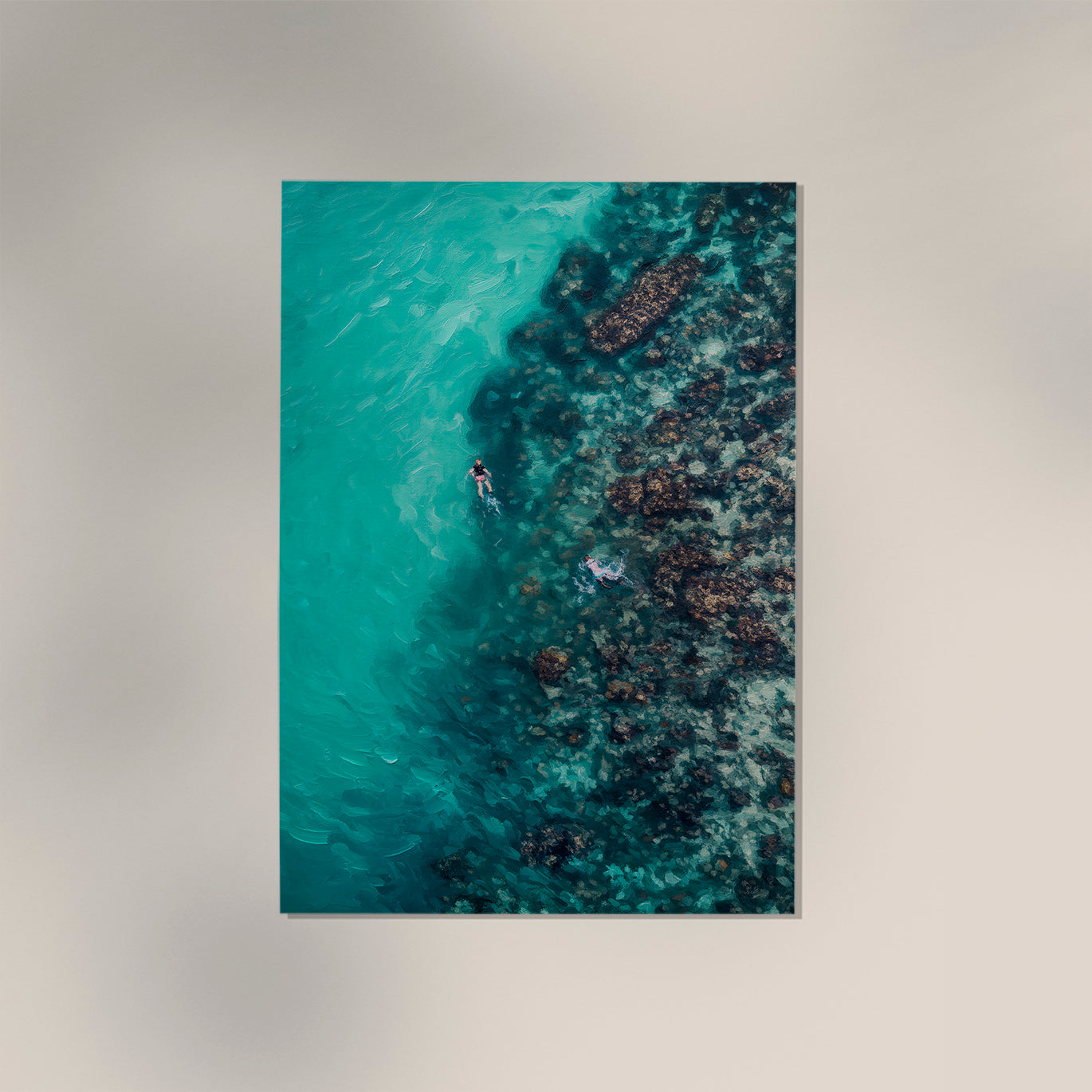 Floating over the rocks Art Poster