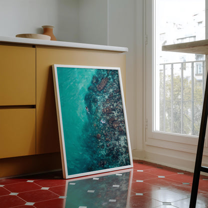 Floating over the rocks Art Poster