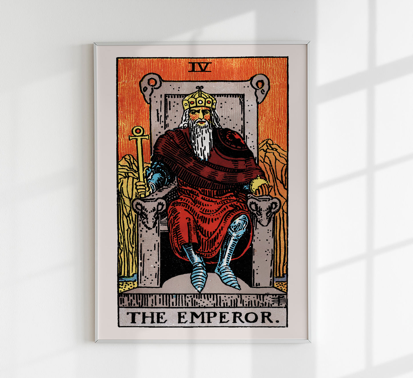 The Emperor Tarot Art Poster